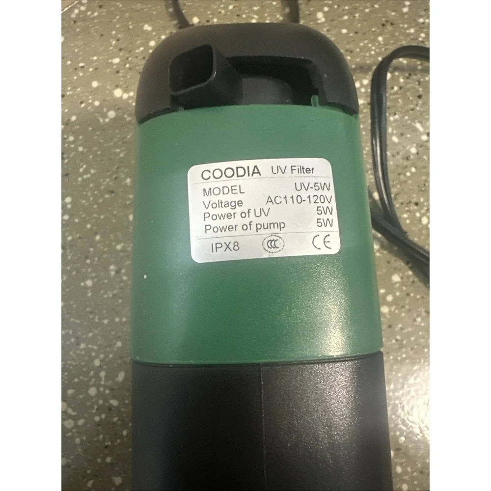 5w Internal UV Sterilizer Filter Aquarium Tank with Submersible Pump